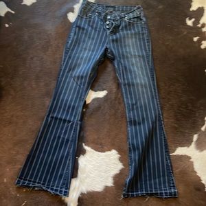 Rock & Roll high rise flare jeans.